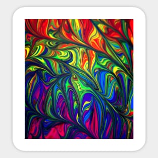 multi colored abstract Sticker